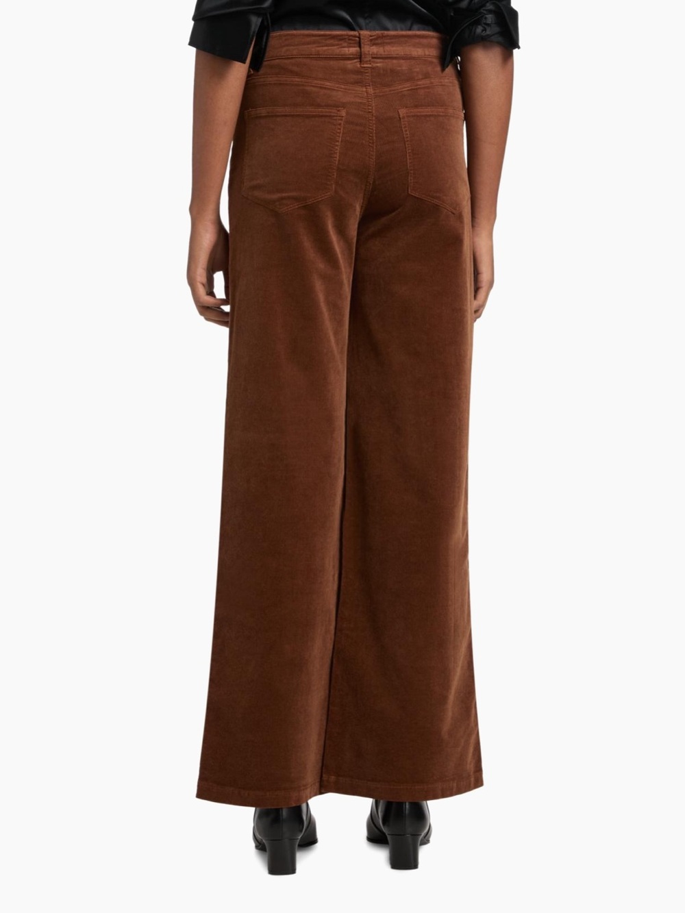 Paige Annessa High-Rise Wide-Leg Corduroy Jeans - Brown - Picture 4 of 8
